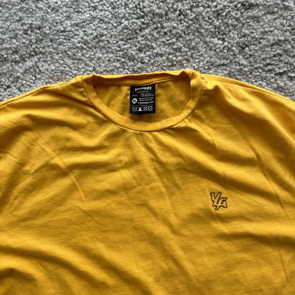 YoungLA Men's Short Sleeve Tee in Mustard Yellow - Picture 3 of 8